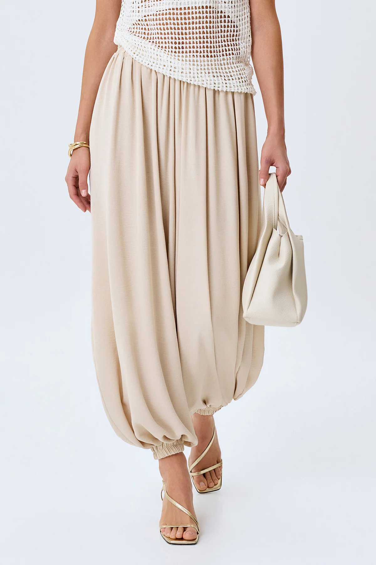 Хлопковые брюки-шаровары, 42