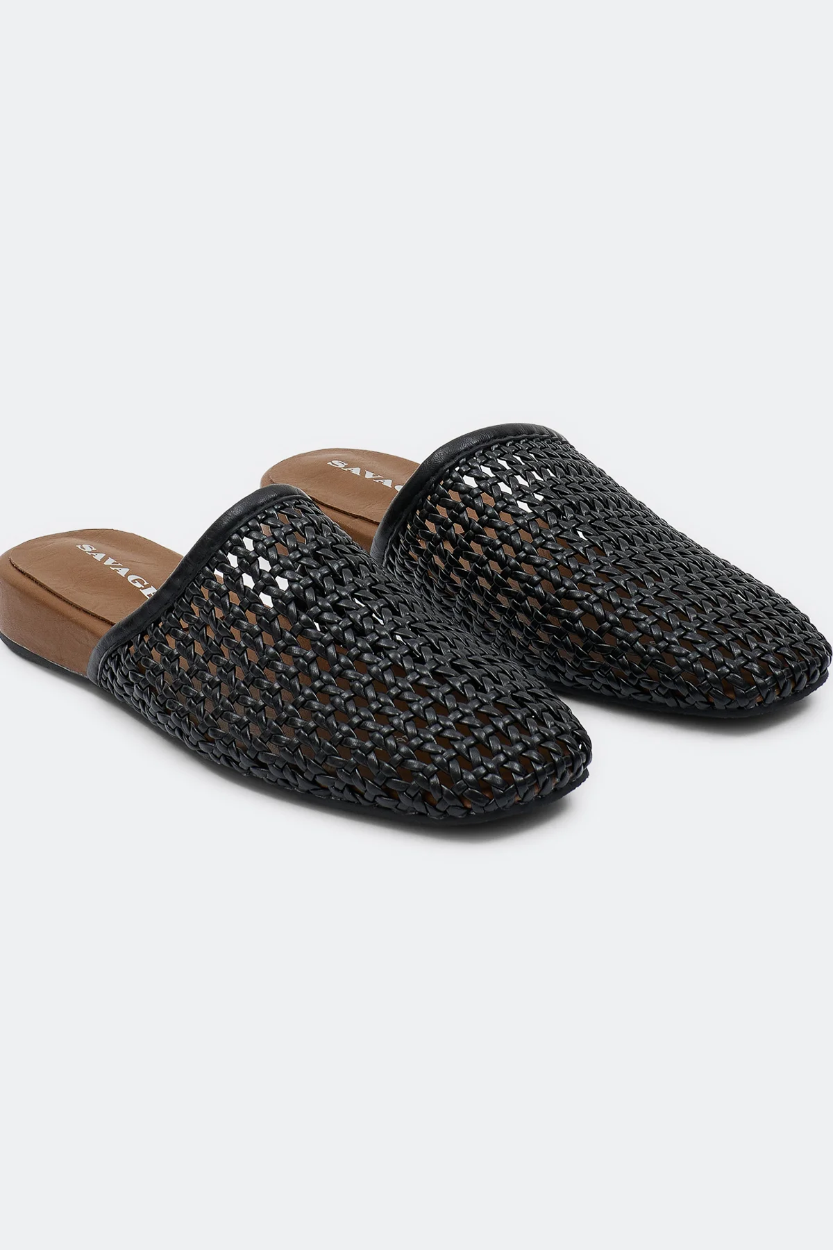 Плетеные кожаные сабо, 40