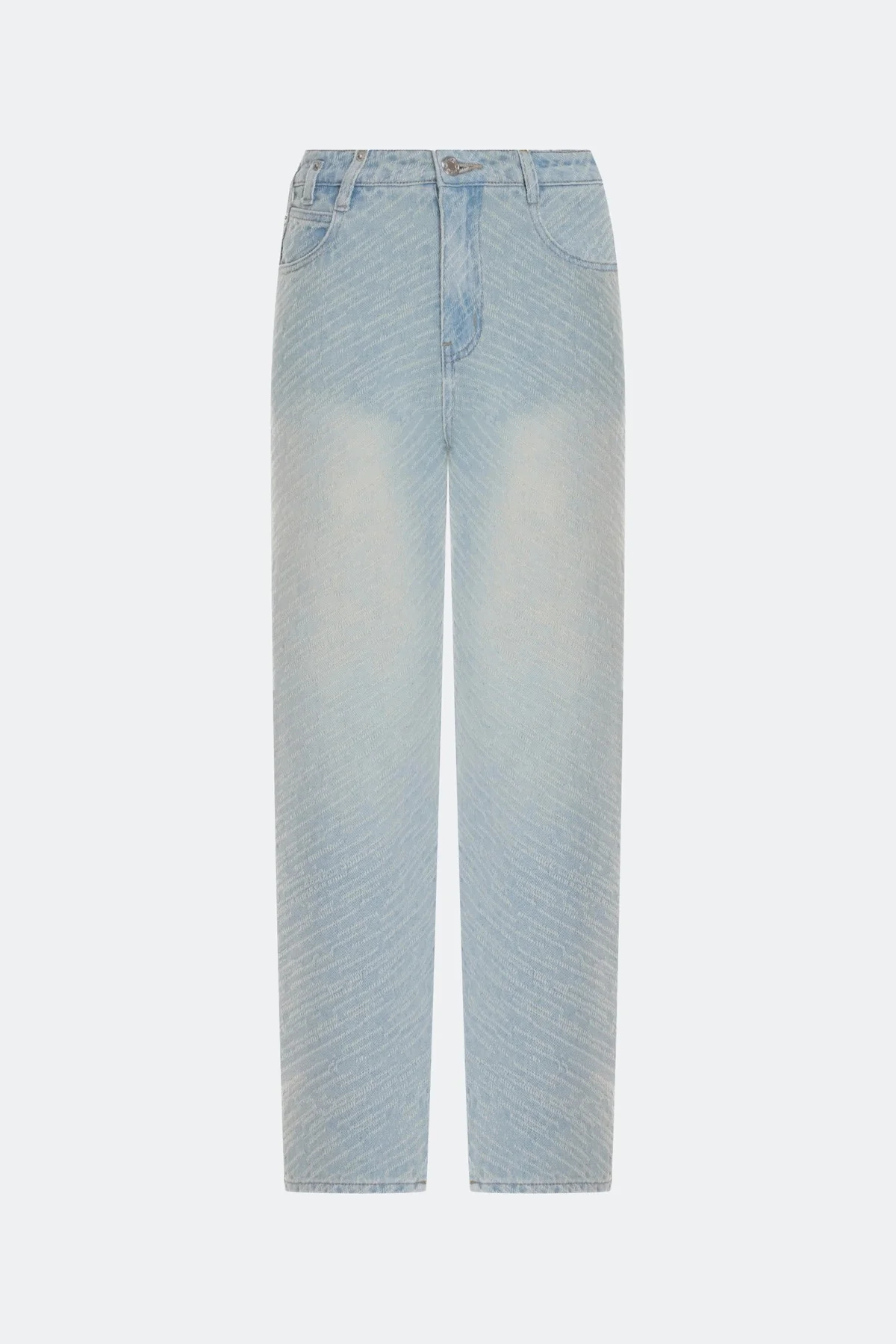 Джинсы из фактурного денима, 52