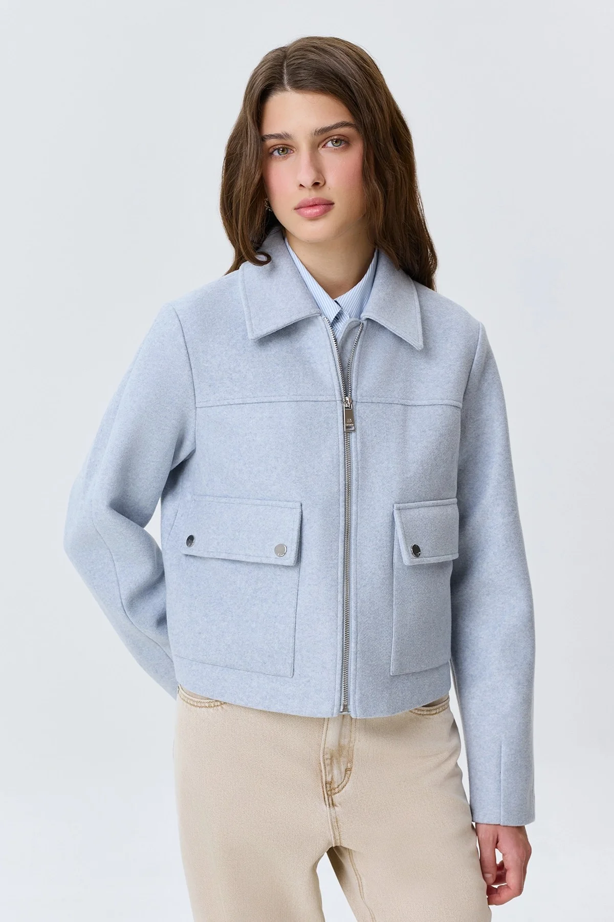 Яркий жакет из пальтовой ткани, 50