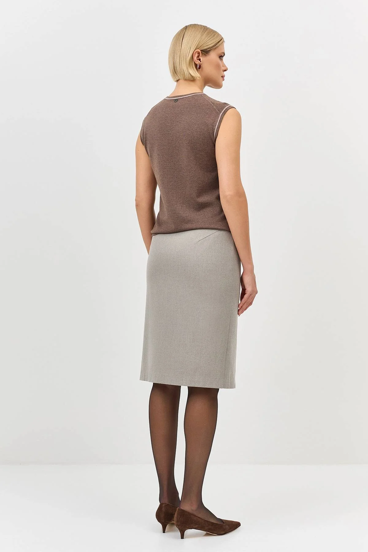 Юбка-карандаш с шерстью, 34