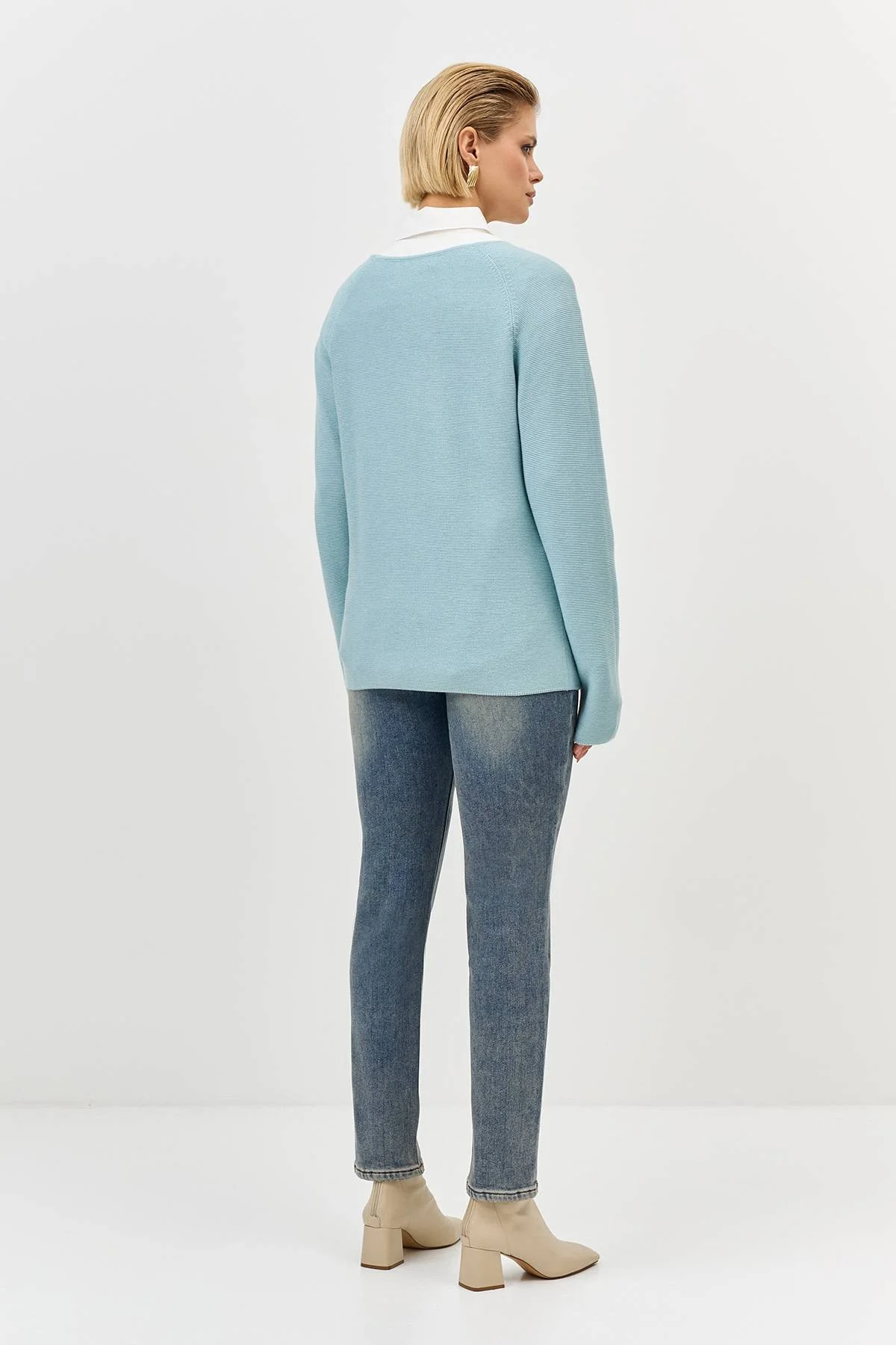 Лимитированная серия яркий джемпер с вырезом лодочка и ремень, 34