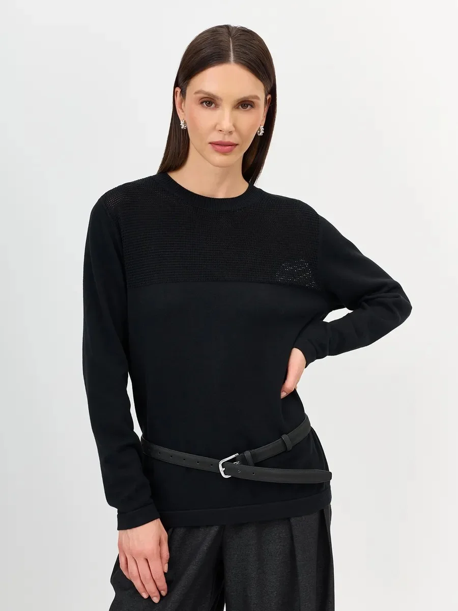 Кожаный ремень с металлической пряжкой, M