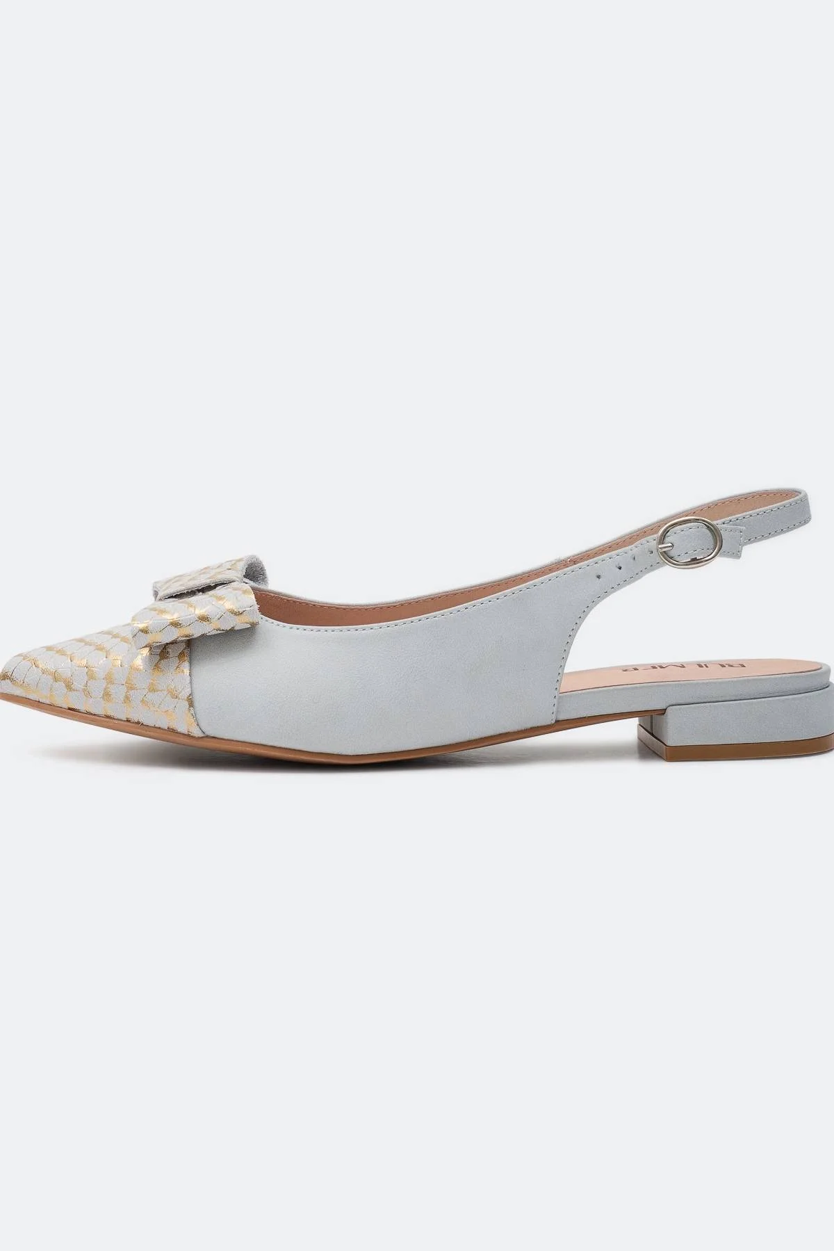 Слингбэки из натуральной кожи с акцентным бантом, 37
