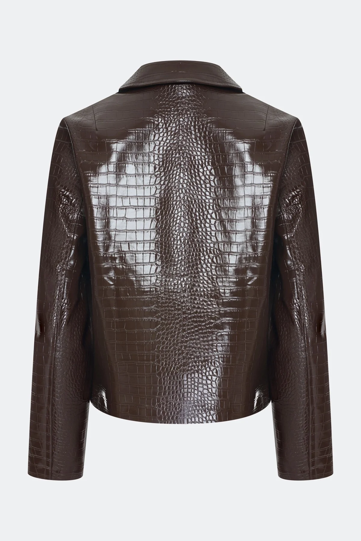 Жакет из фактурной искусственной кожи, 42