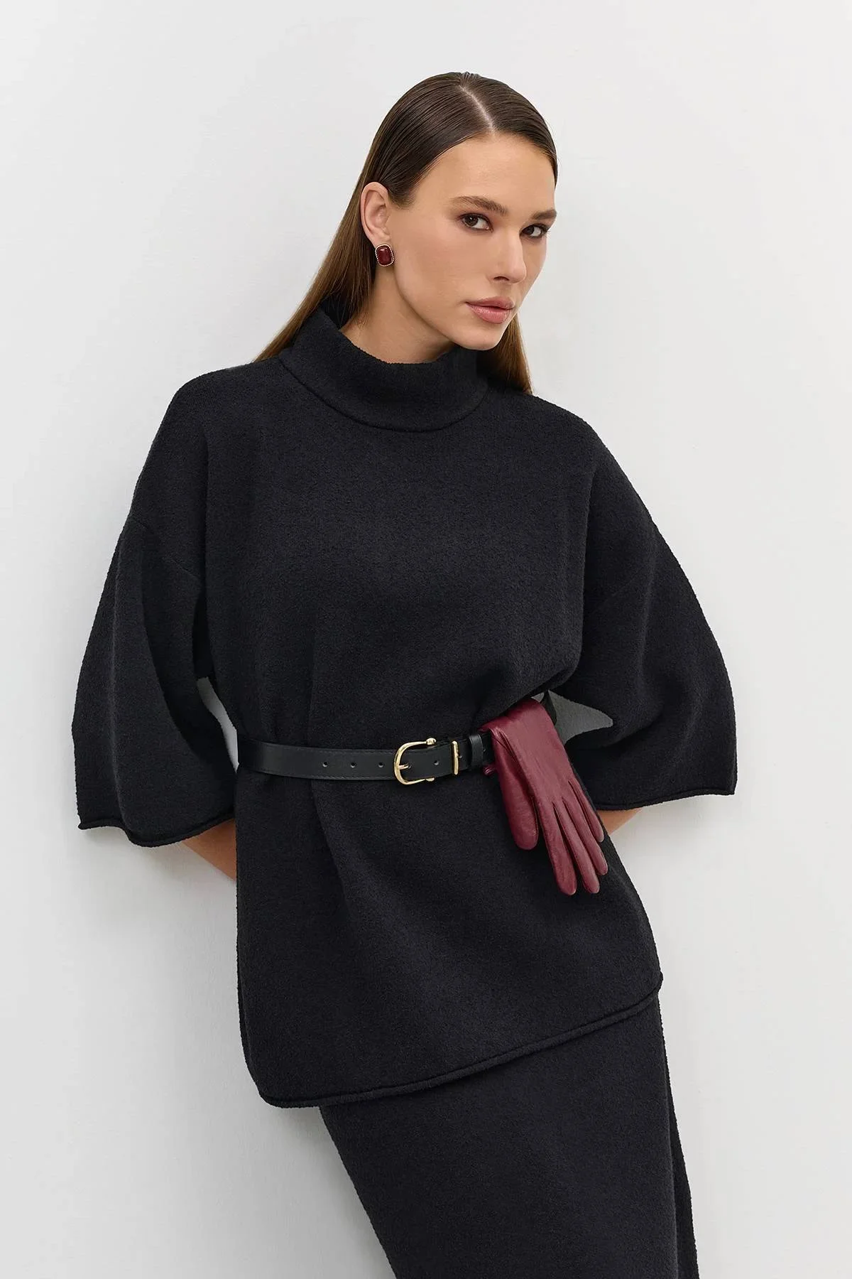 Oversize джемпер из текстурной пряжи, 48