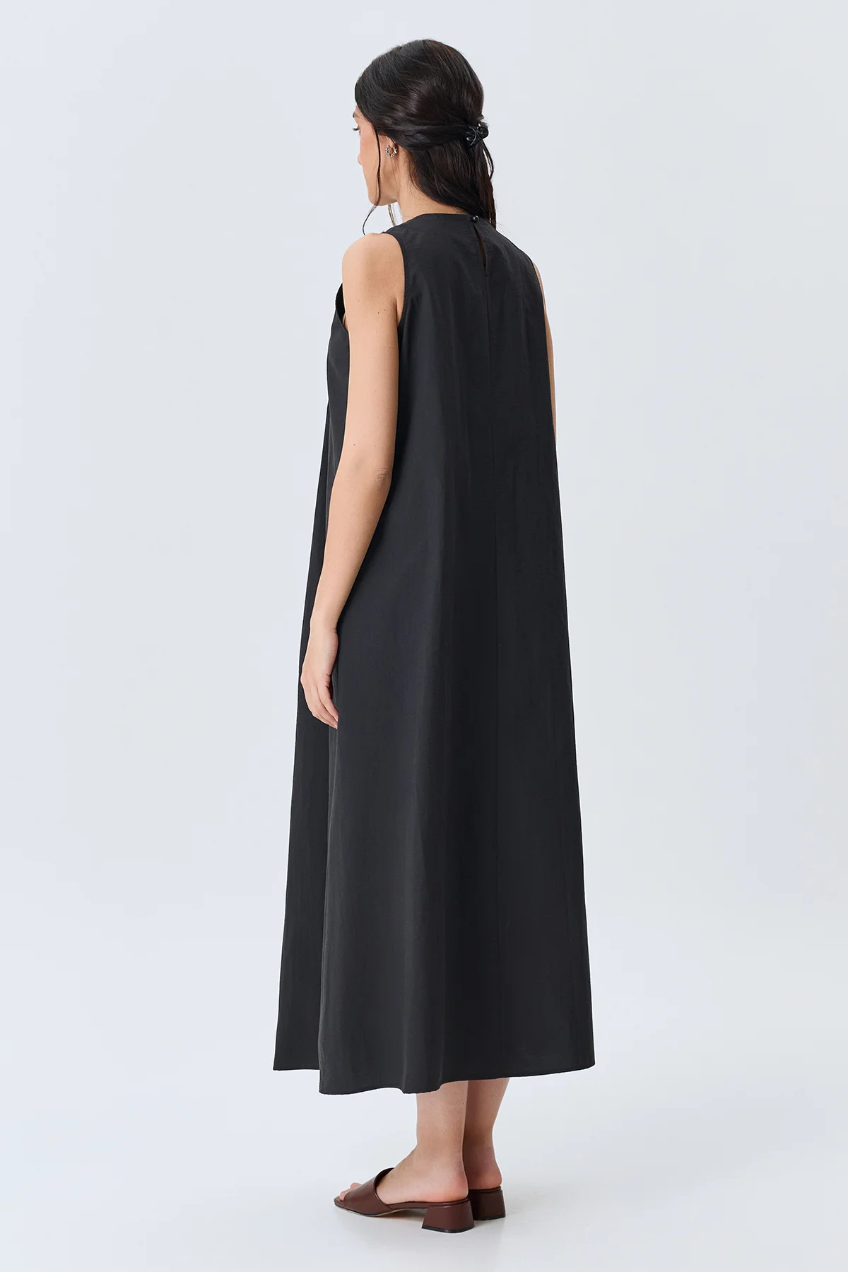 Платье макси с акцентными складками, 42