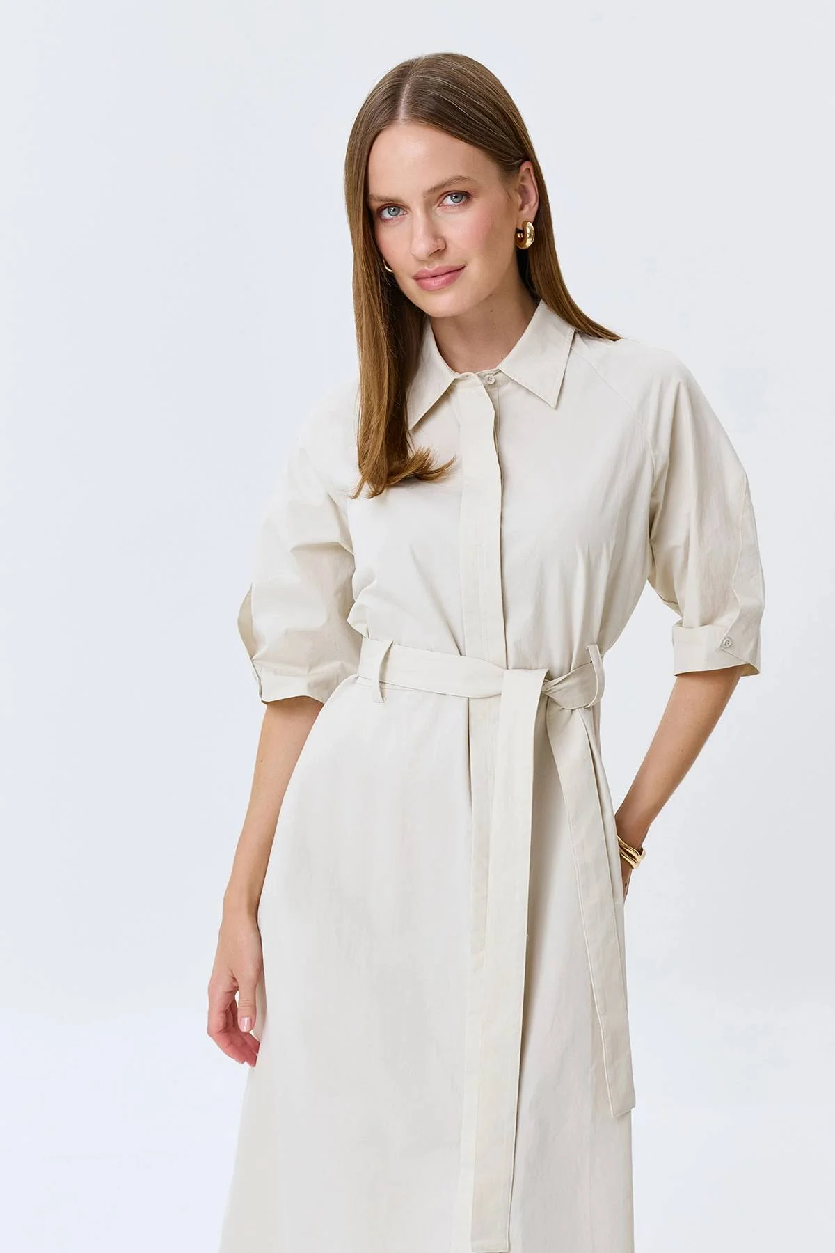 Платье-рубашка из 100% хлопка, 36