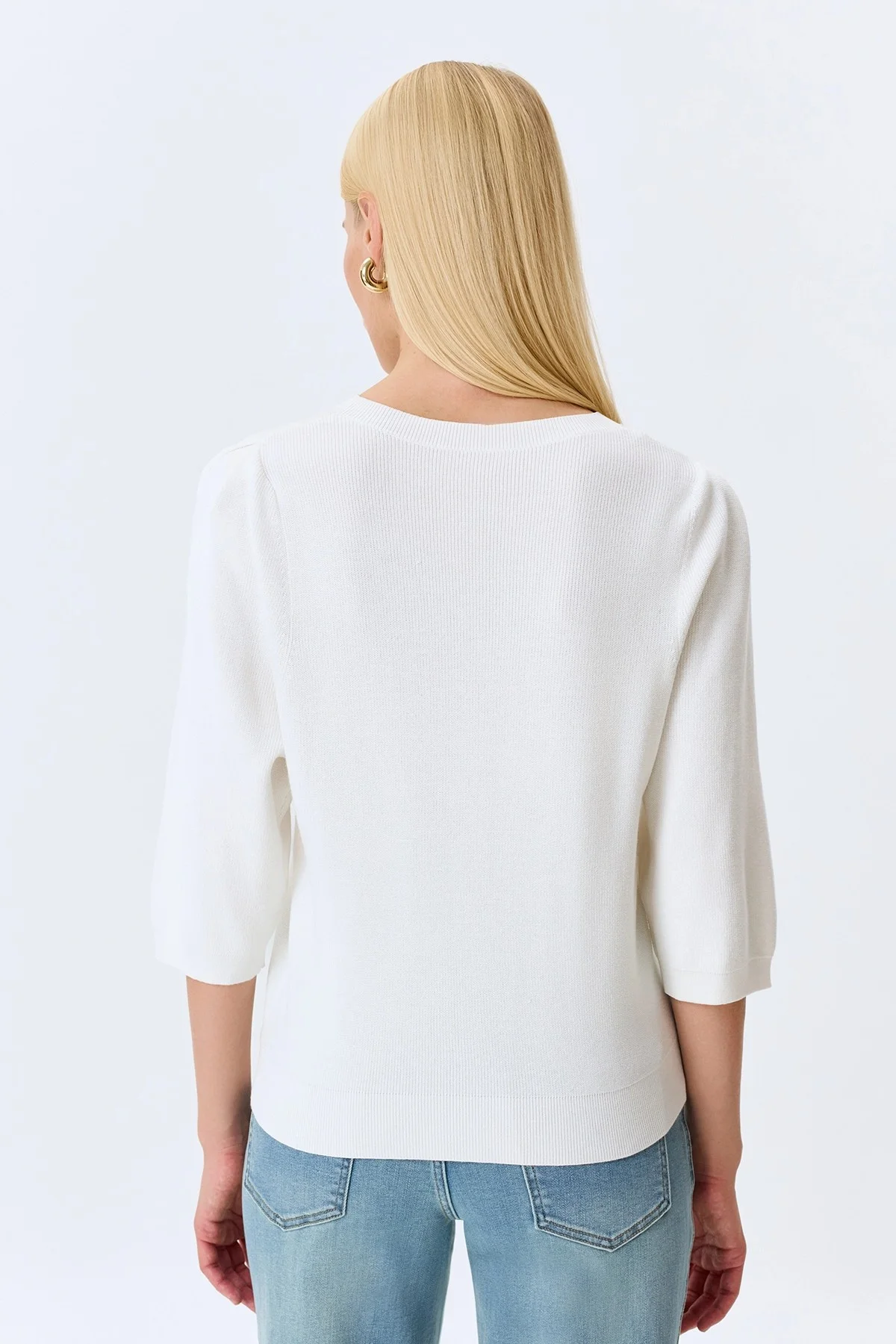 Джемпер с ажурной вязкой, 40