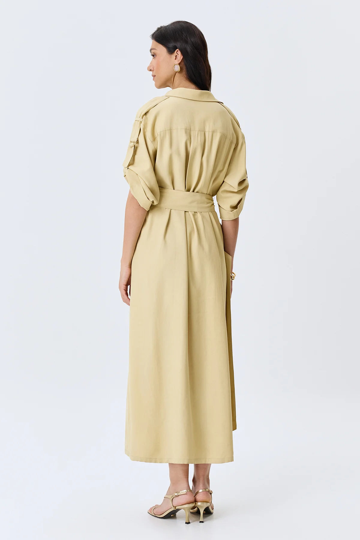 Приталенное платье-рубашка, 50