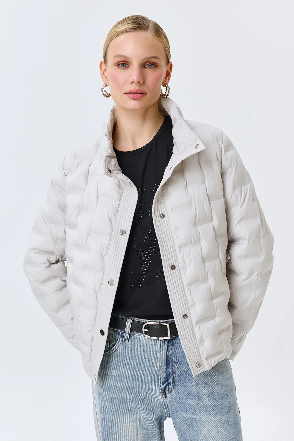 Куртка с абстрактной стежкой, 50