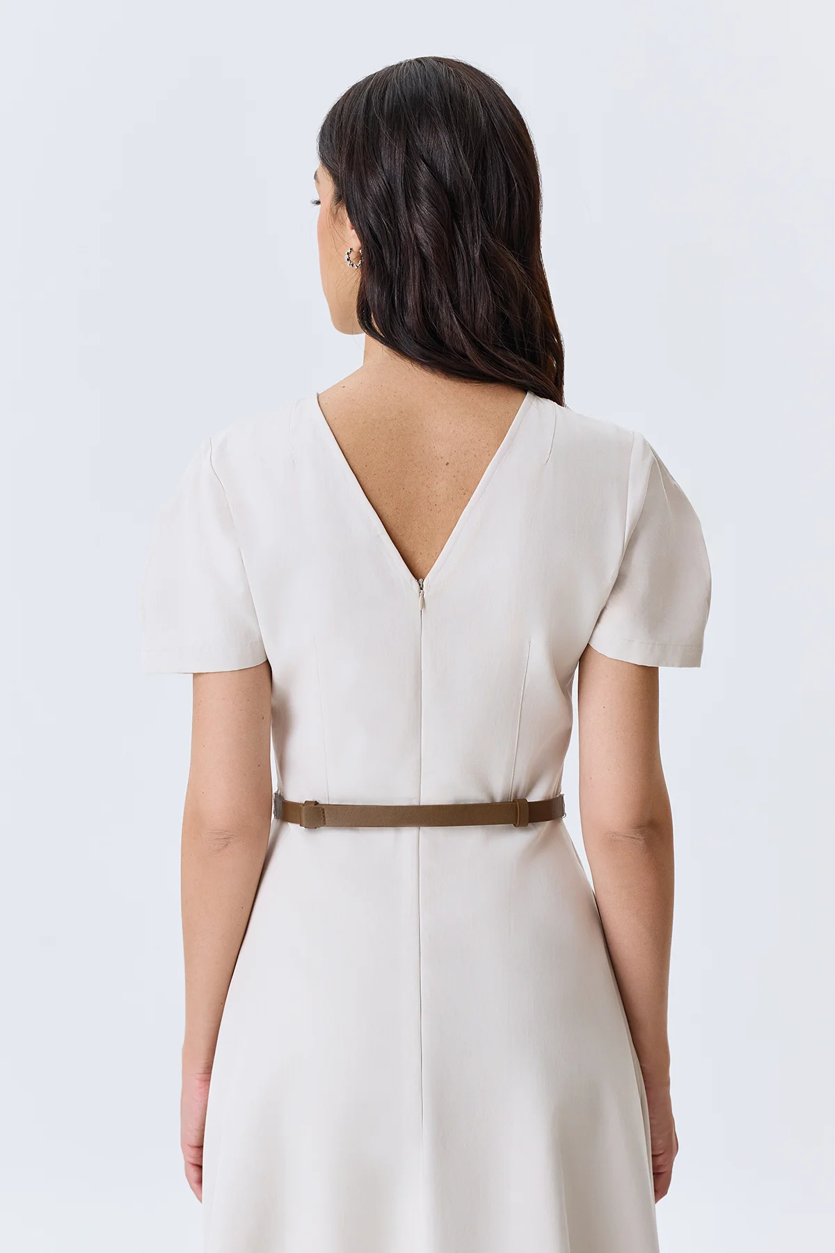 Платье из тенселя с ремнем, 46