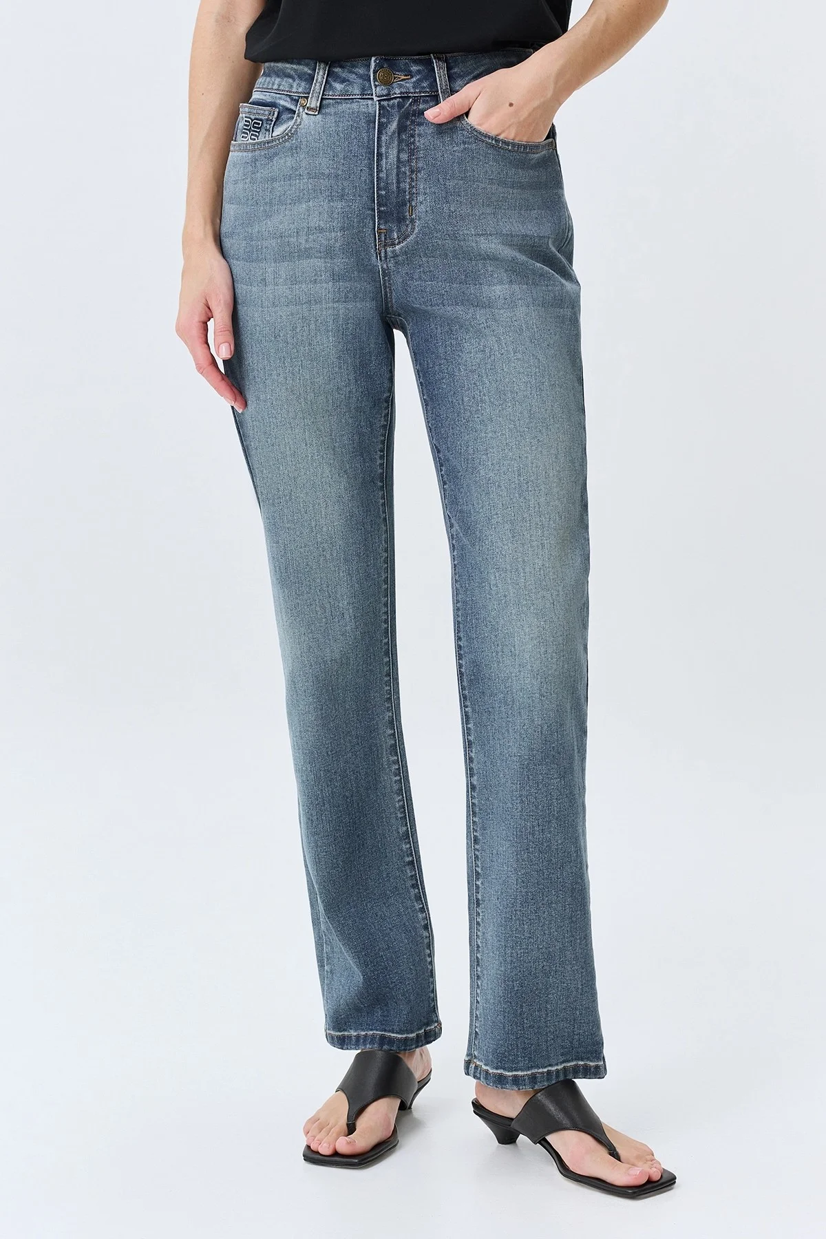 Джинсы Slim fit с деликатной варкой, 34