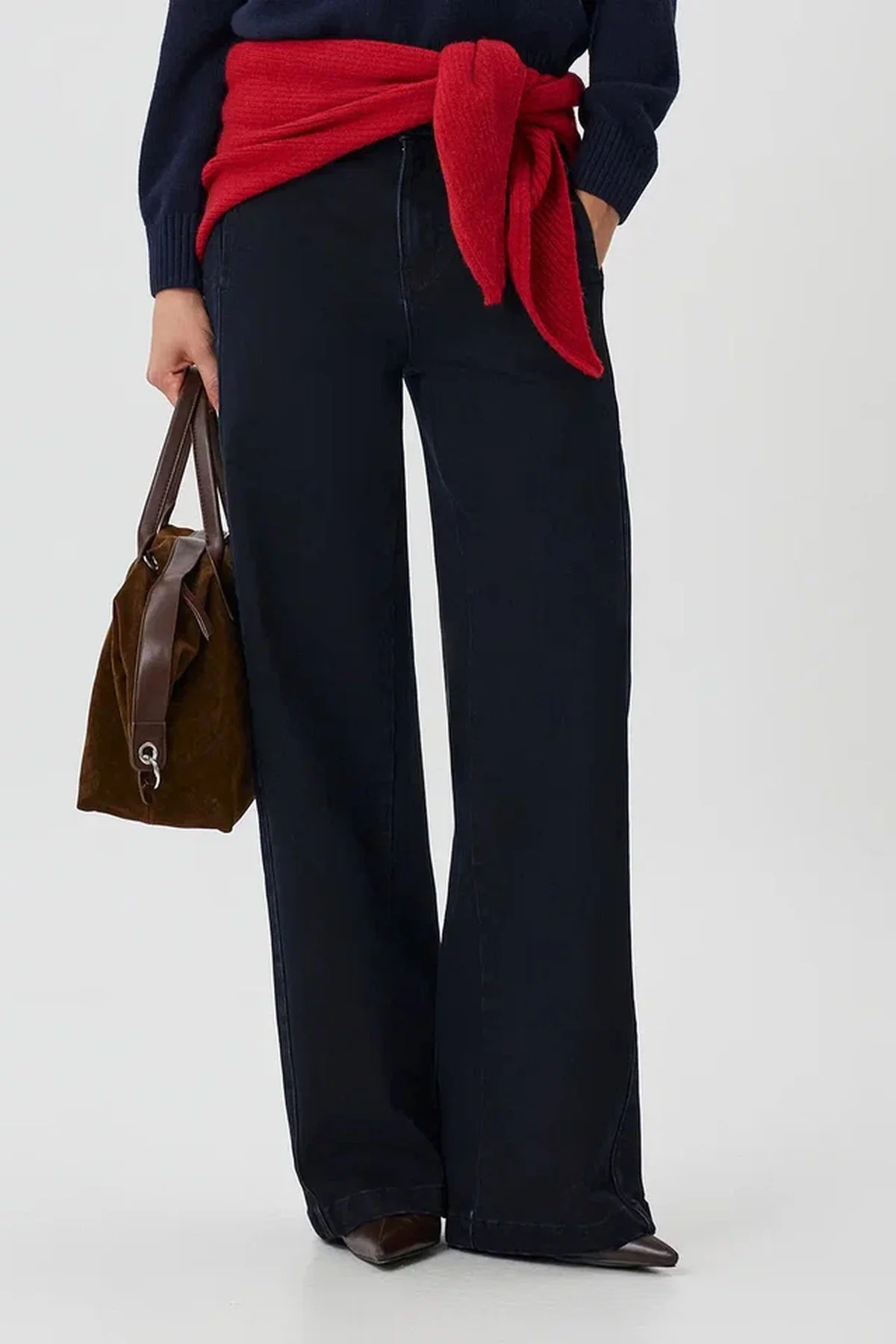 Утепленные джинсы Wide leg, 50