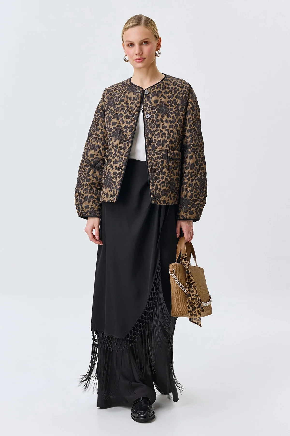 Куртка с анималистичным принтом, 46