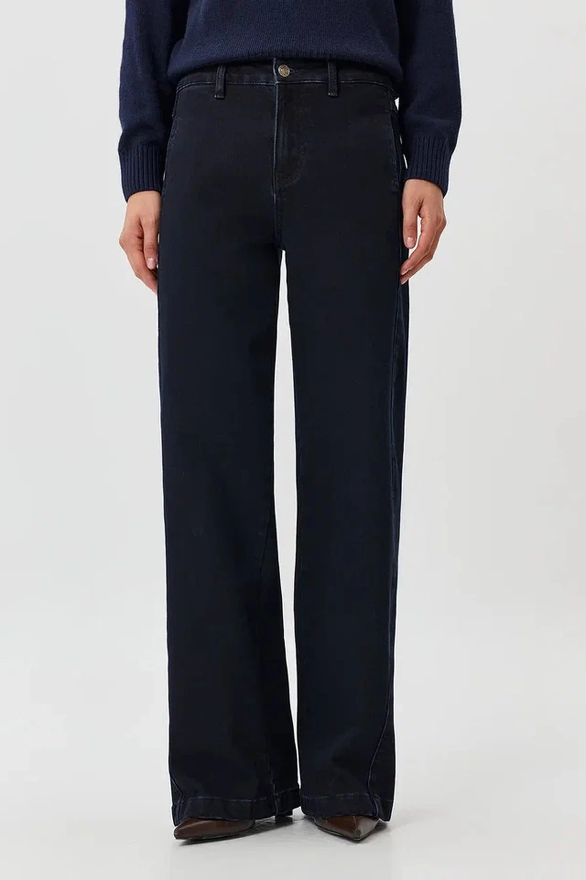 Утепленные джинсы Wide leg, 46