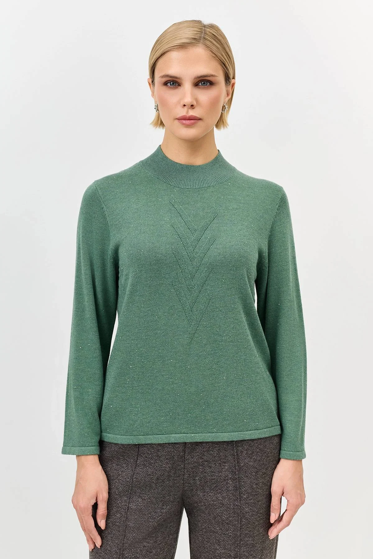 Лимитрированная серия джемпер с мерцающими пайетками и ремень, 36