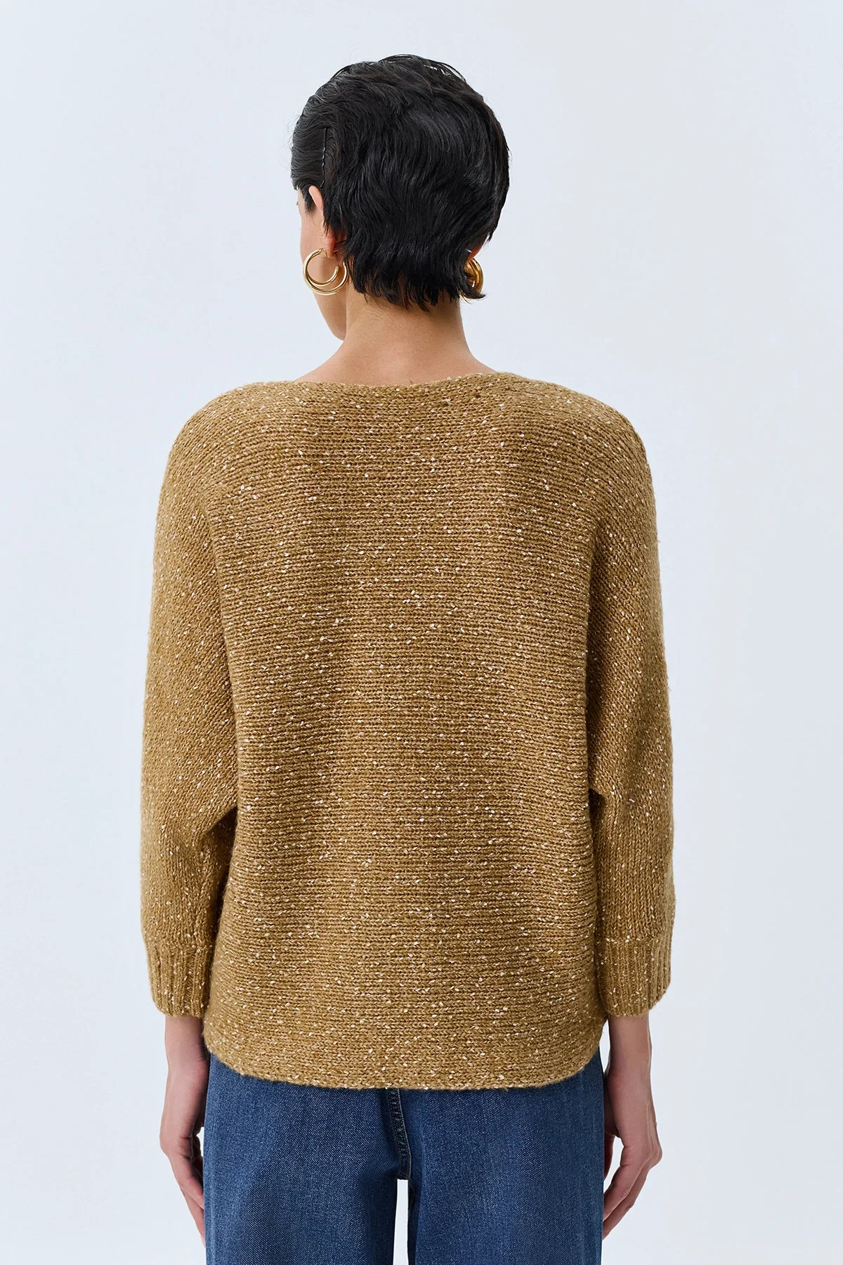 Меланжевый джемпер с шерстью, 36