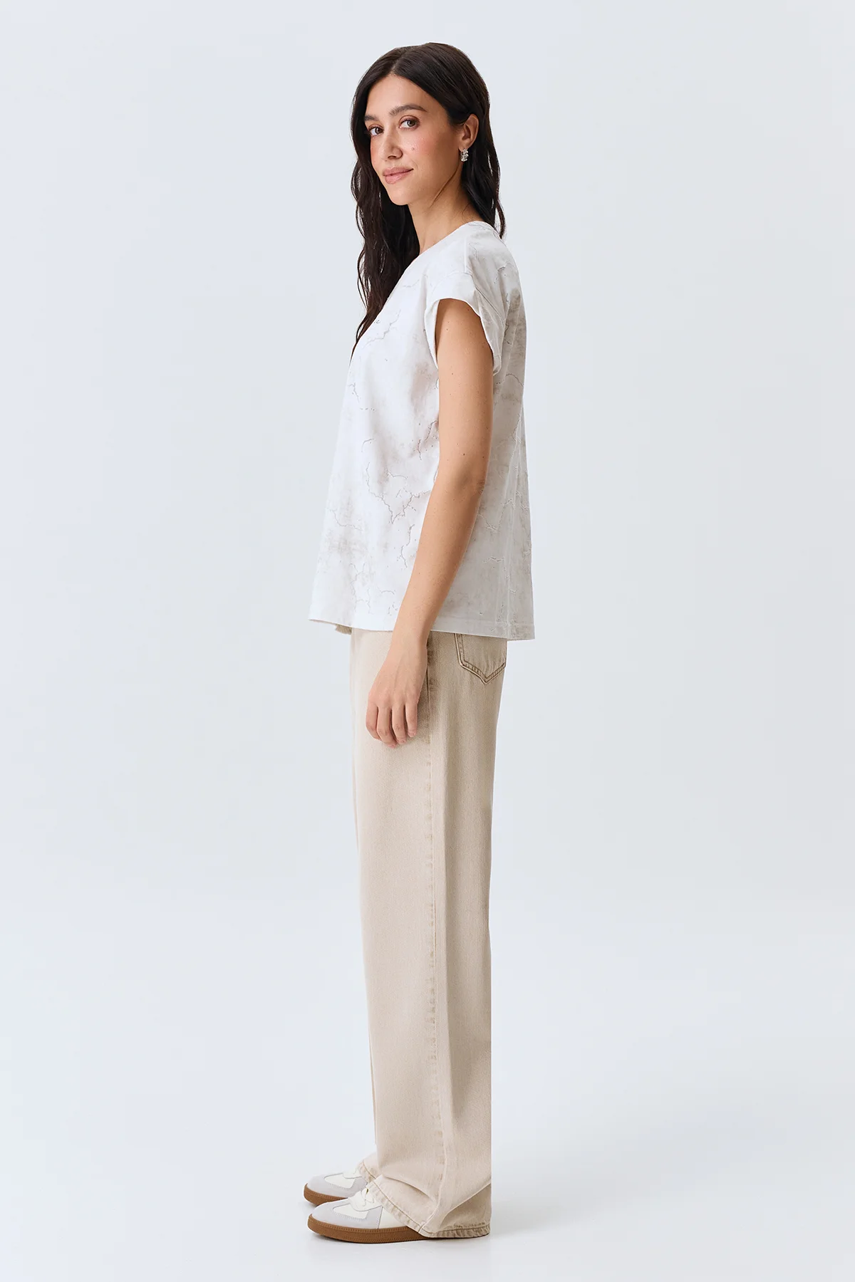 Футболка с мраморным принтом, 52