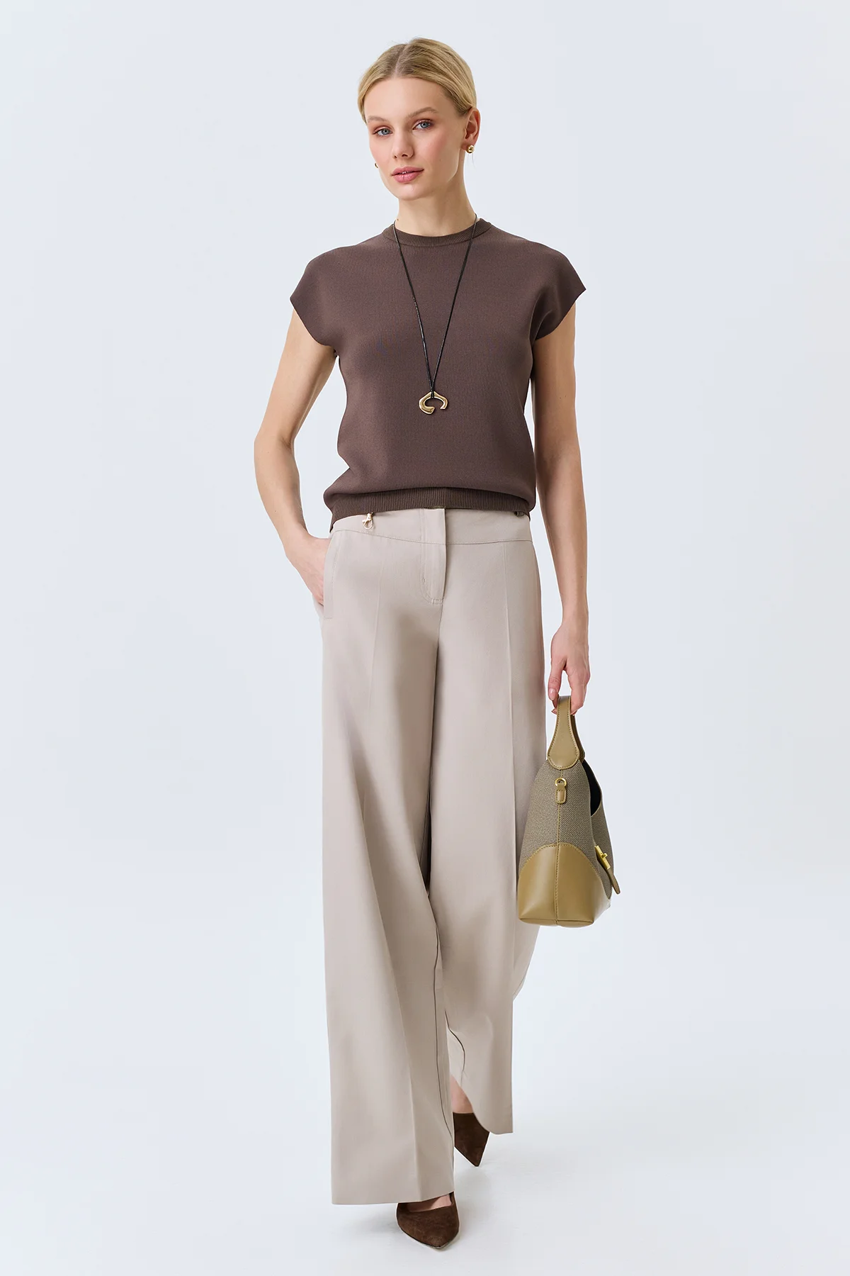 Вязаный топ из вискозы, 42