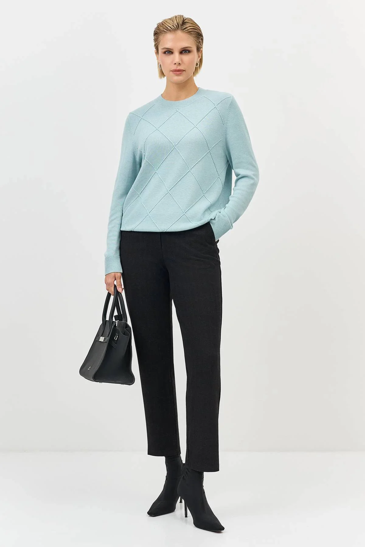 Джемпер фактурной вязки, 36