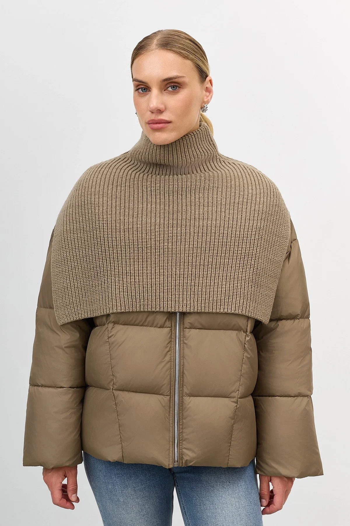 Куртка с трикотажной манишкой, 42