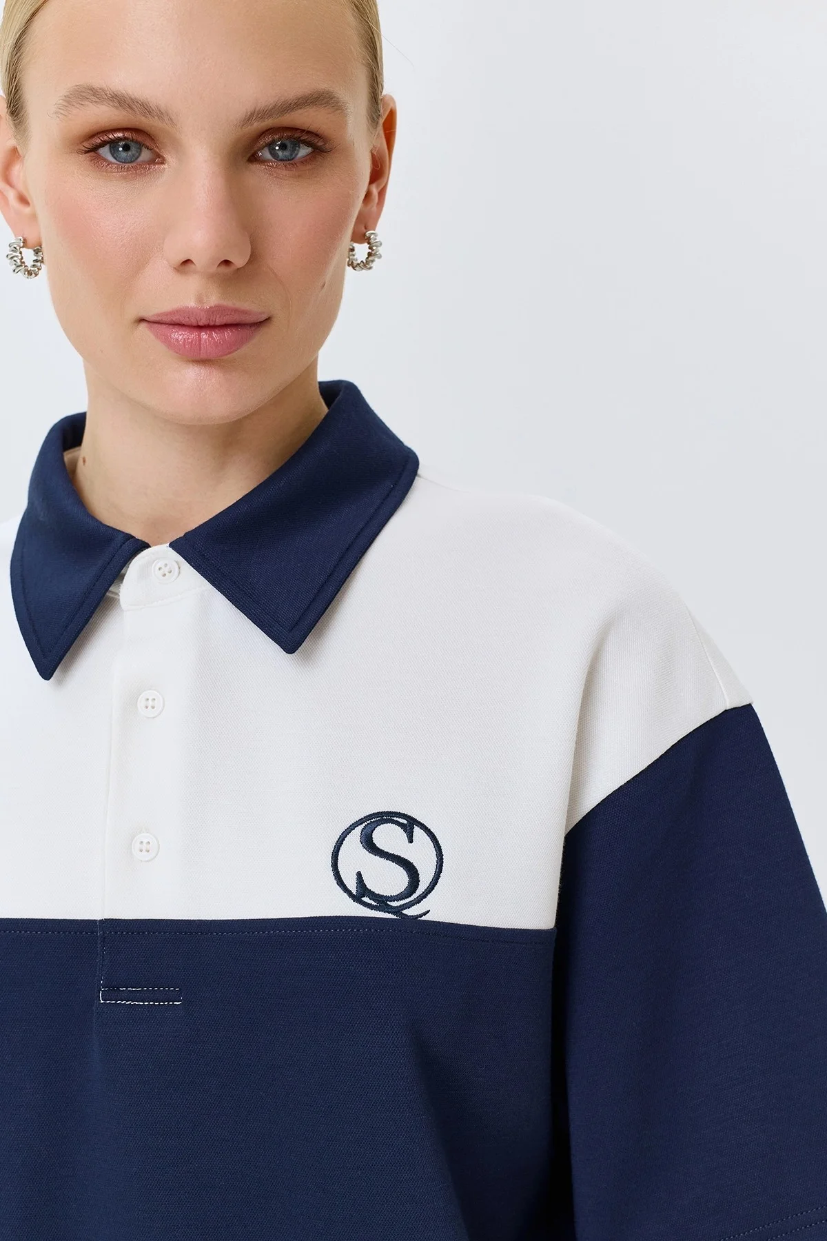 Поло в стиле "color block", 50