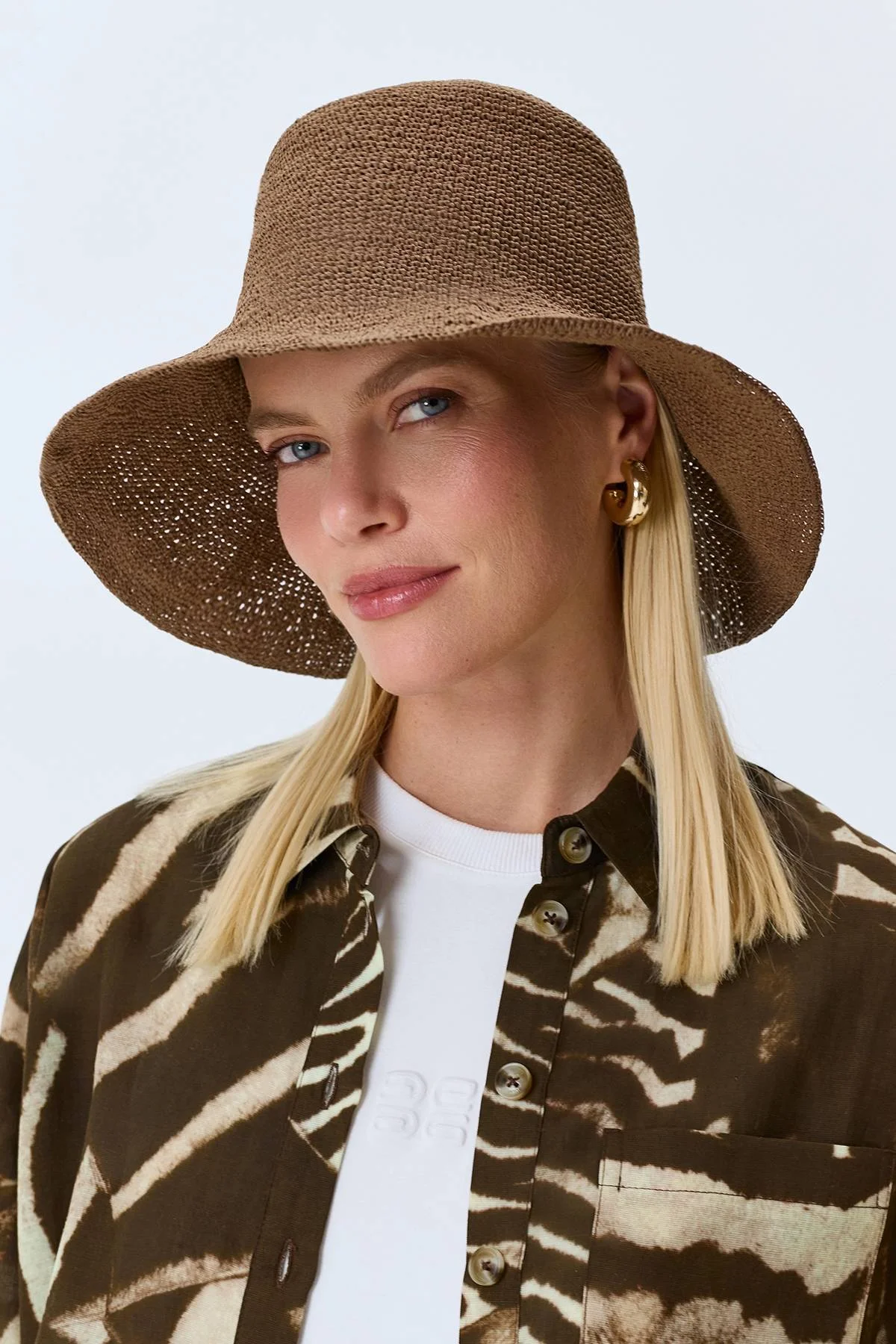 Шляпа из натуральной бумажной соломки, One