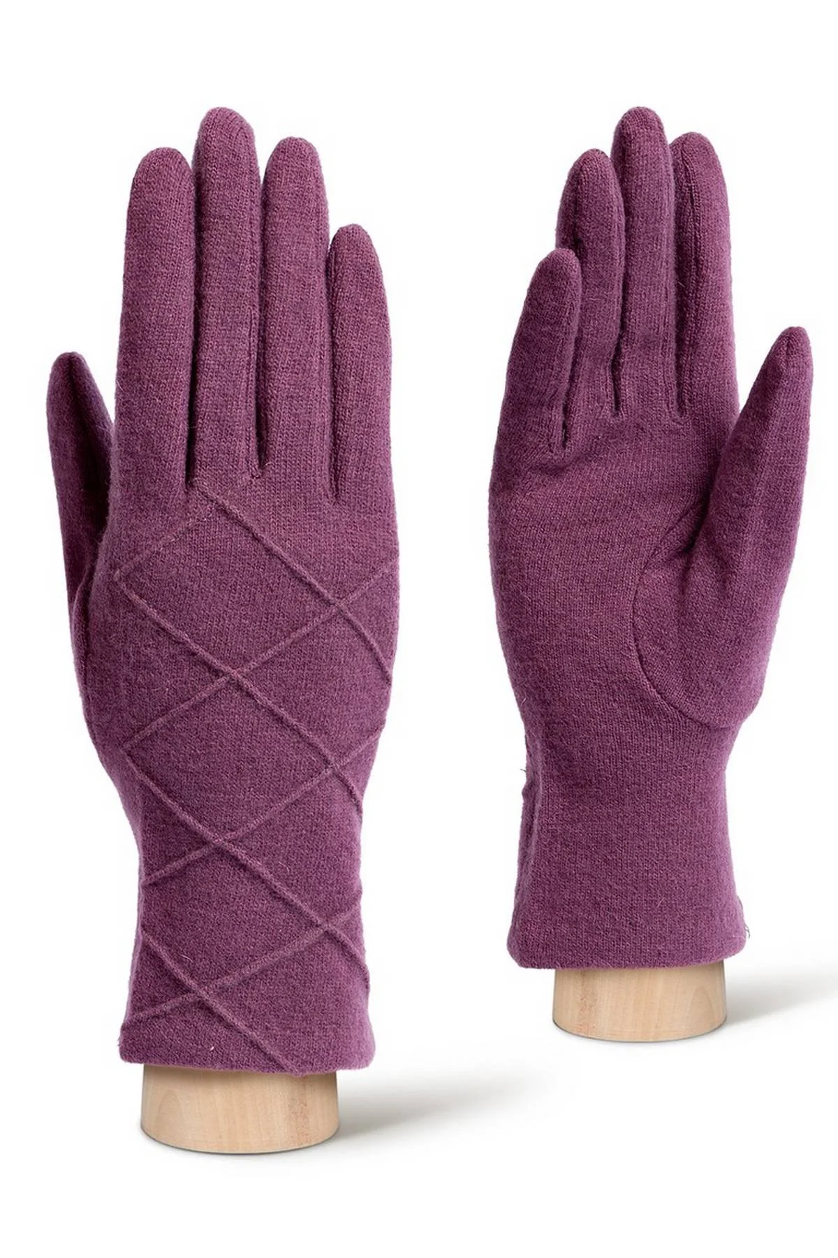 Перчатки серо-розовые, M