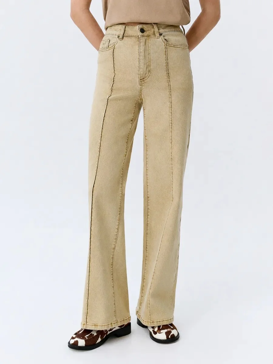 Джинсы Straight fit с простроченными стрелками, 38