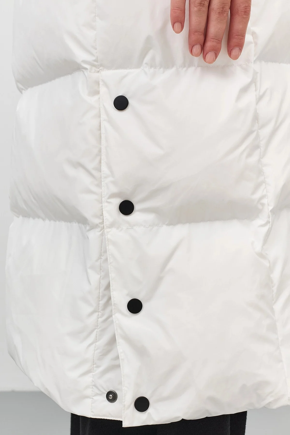 Длинный пуховик на натуральном утеплителе, 44