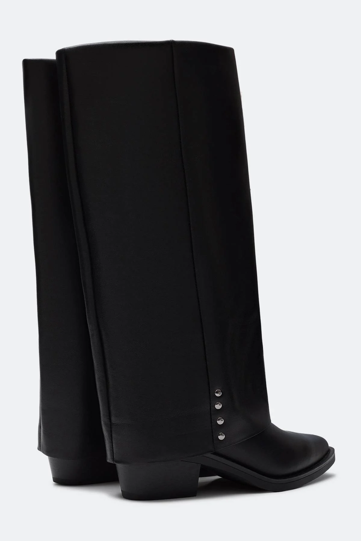 Кожаные сапоги с расширенным голенищем, 36