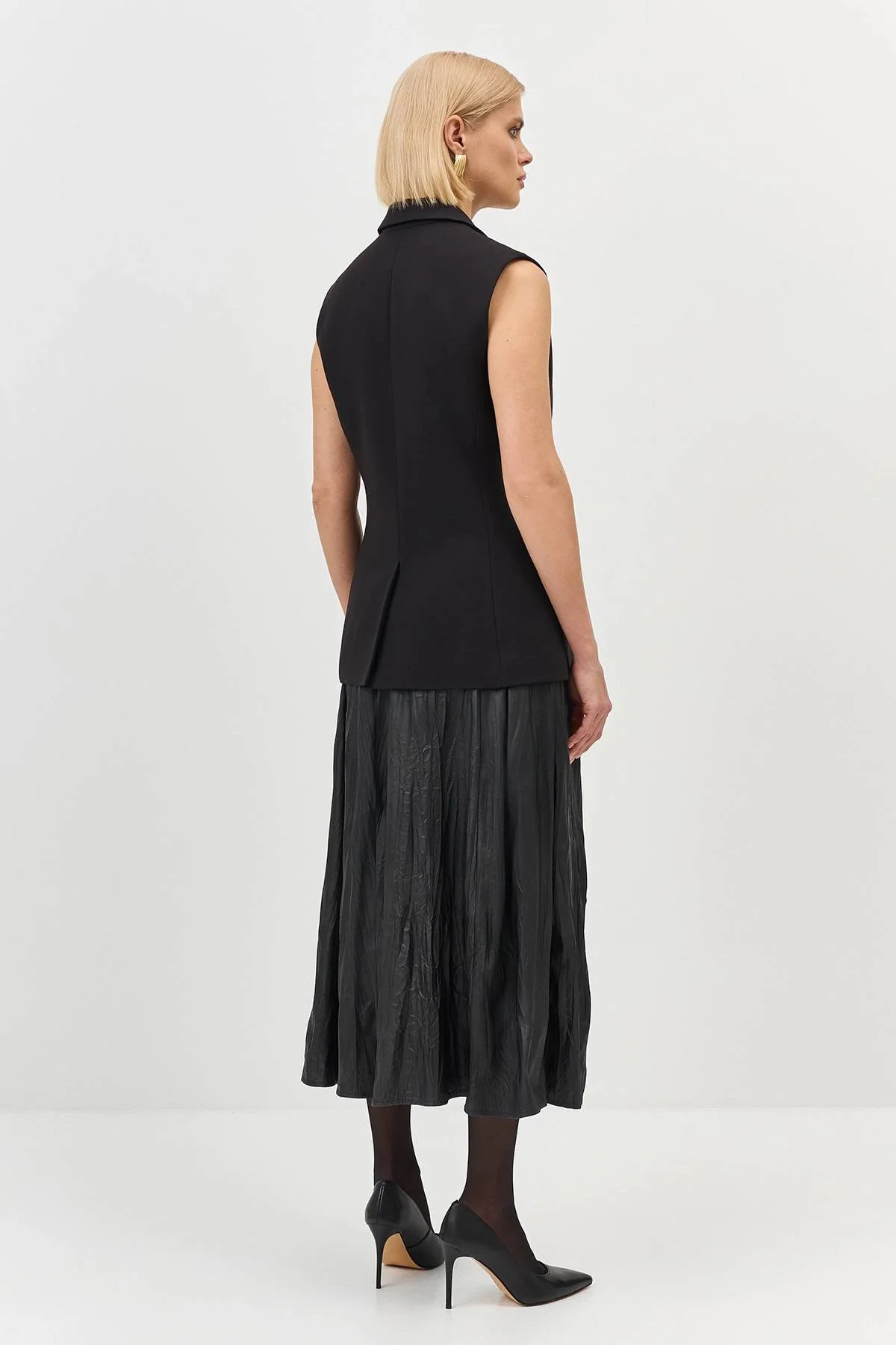 Лимитрированная серия юбка-миди из экокожи  и ремень, 34