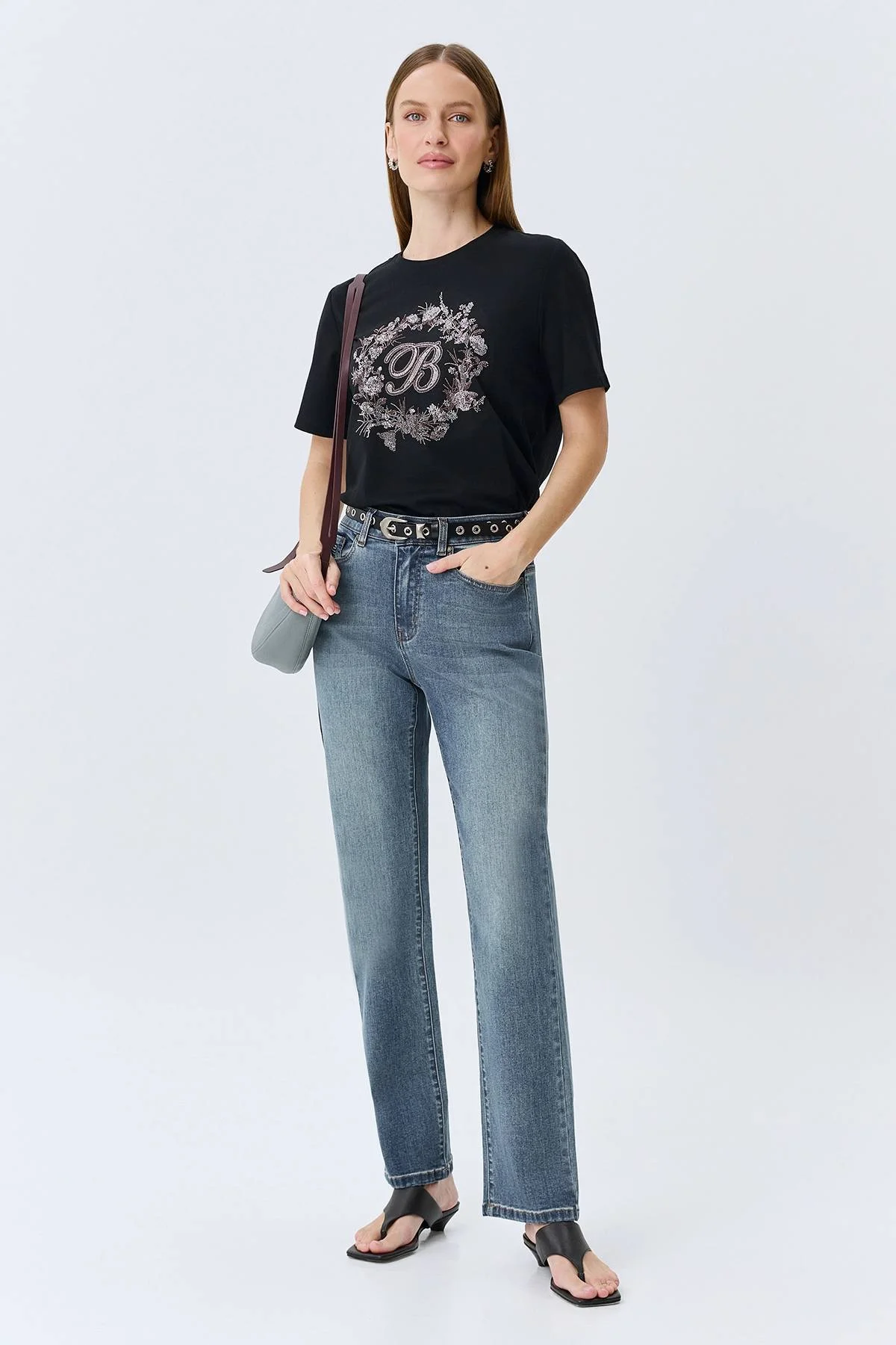 Ремень с люверсами, S