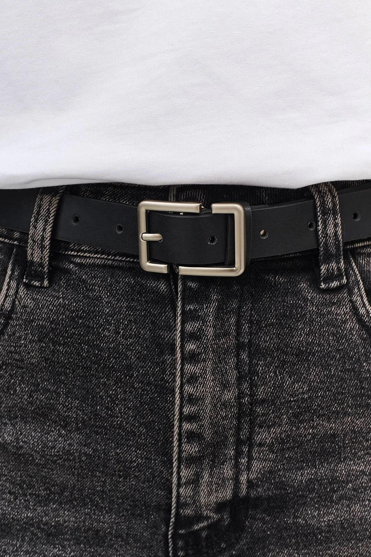 Лимитированая серия базовая рубашка из эластичного хлопка с ремнем, 50