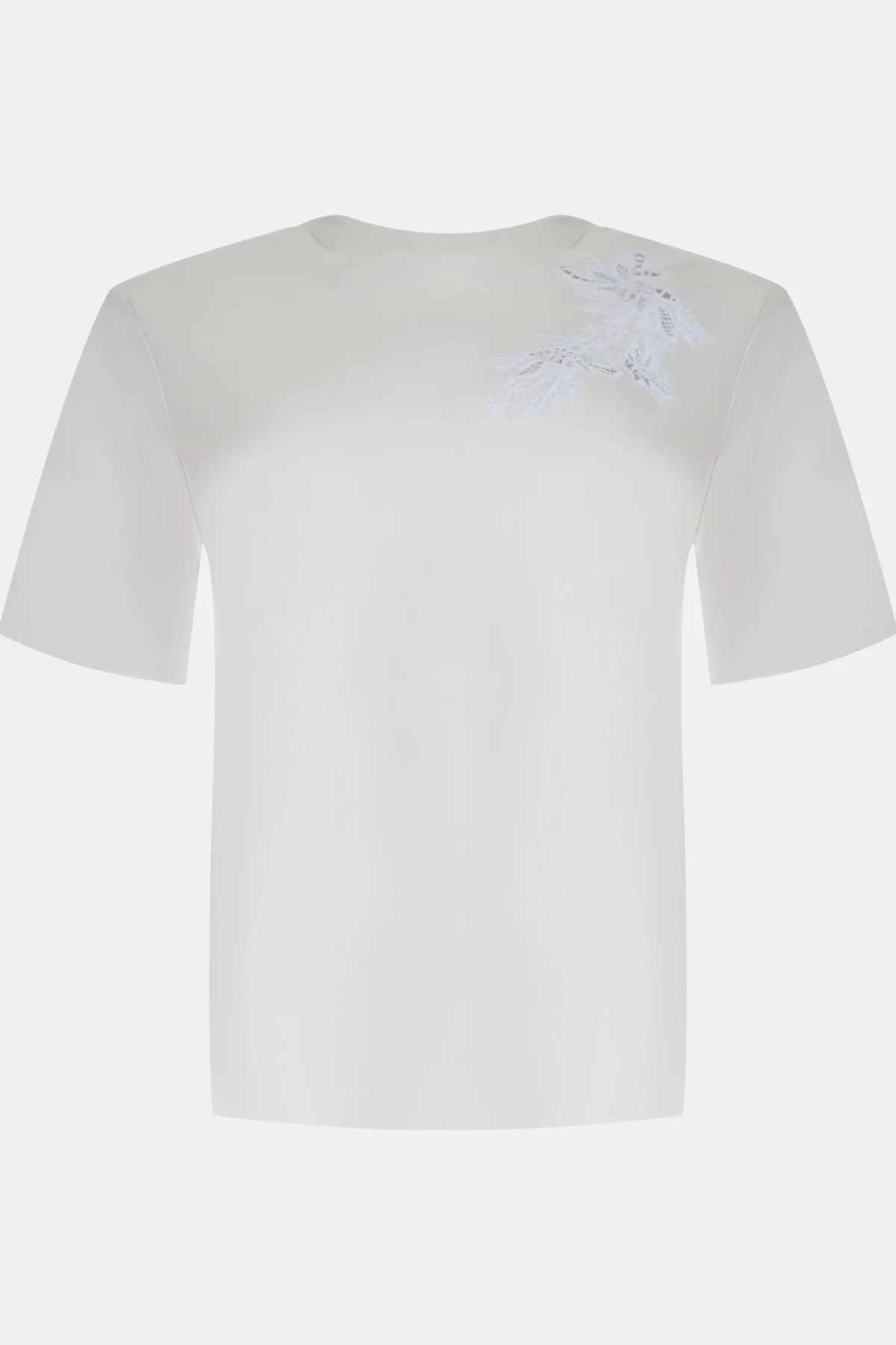 Футболка с ажурным декором, 46