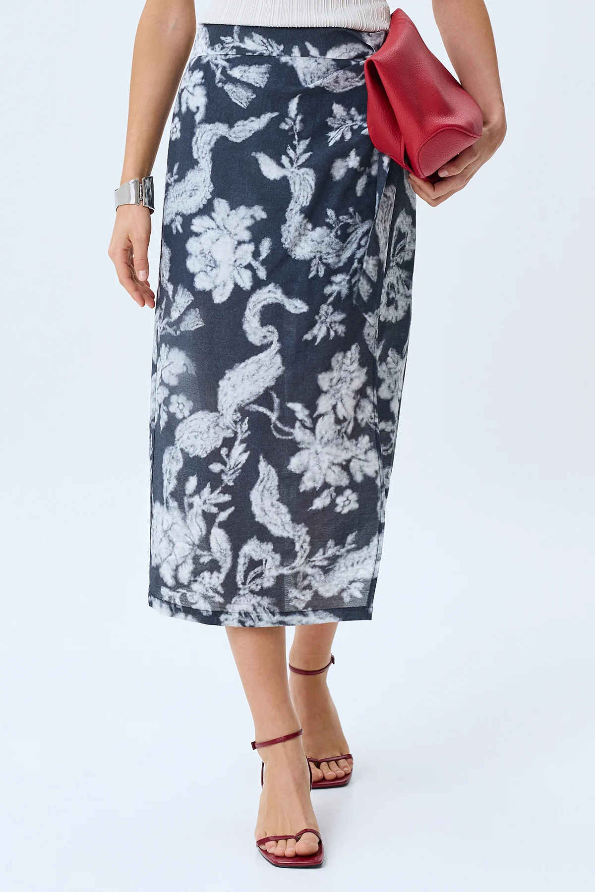 Юбка-миди с имитацией запаха, 44