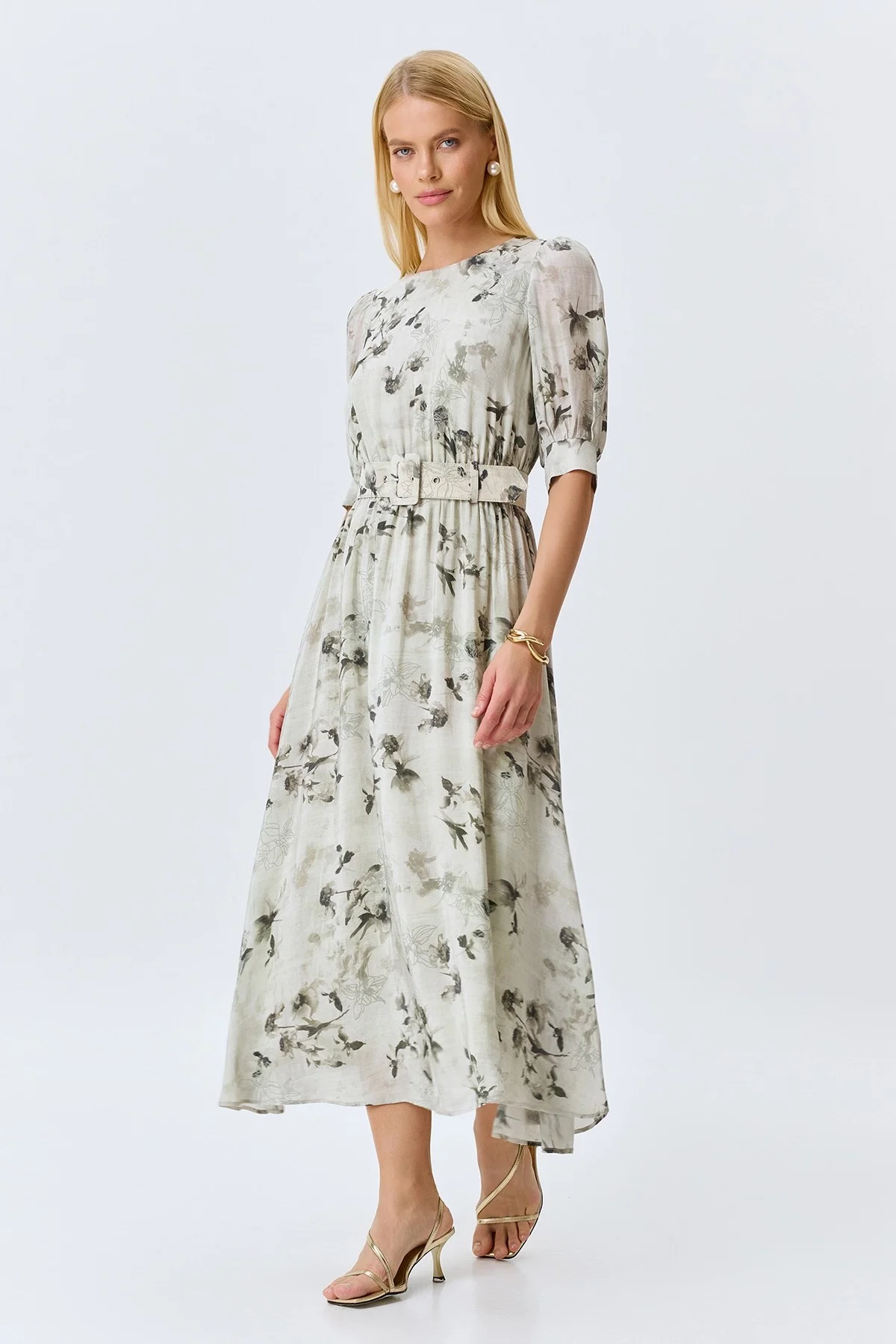 Платье с флоральным принтом, 40