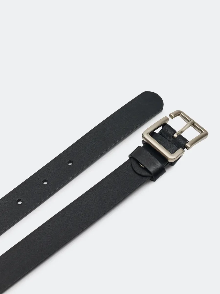 Классический  ремень с прямоугольнай пряжкой, S