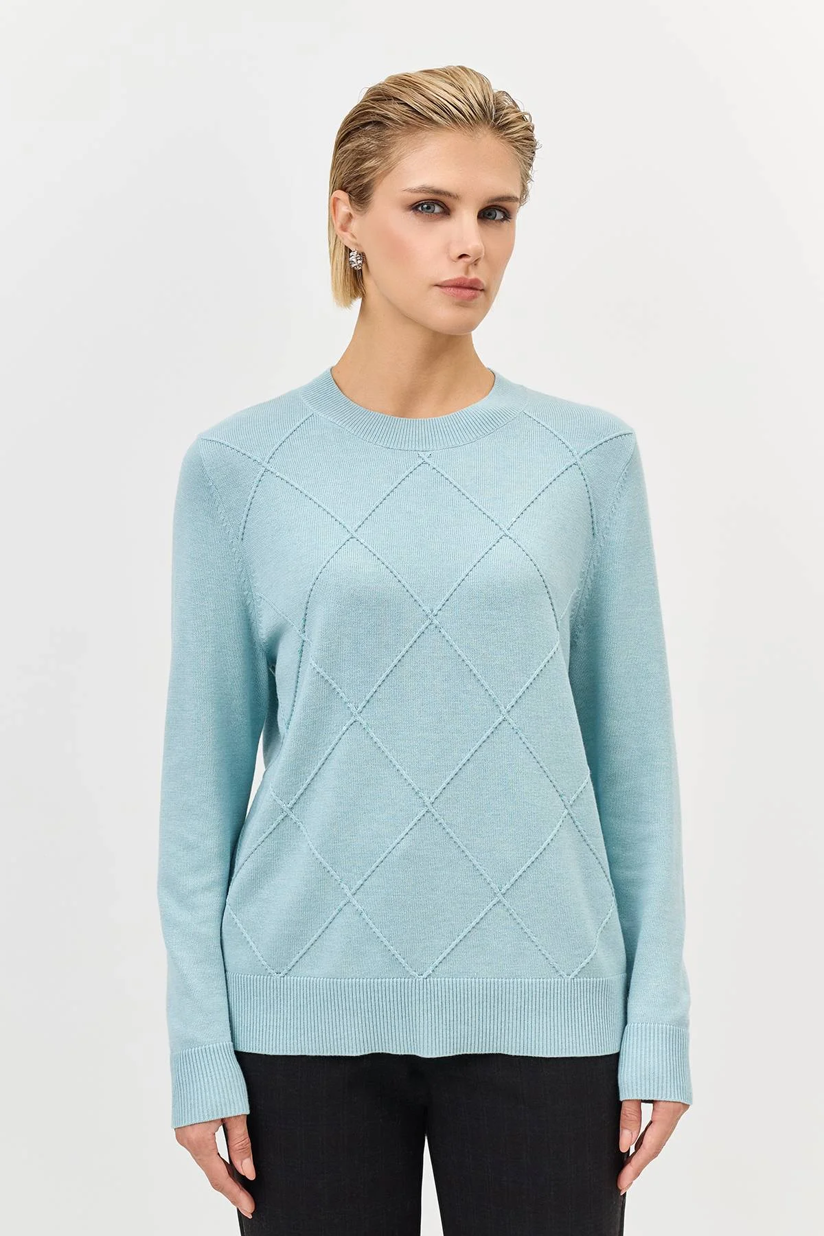 Лимитированная серия джемпер фактурной вязки и ремень, 44