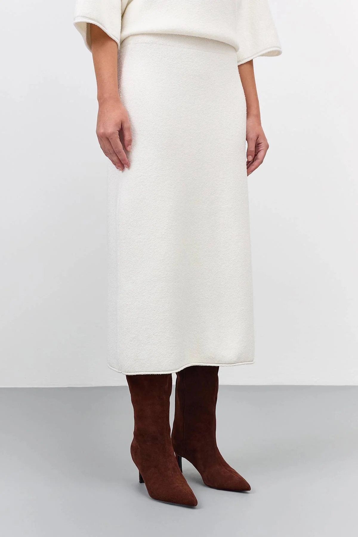 Юбка-миди из текстурной пряжи, 42