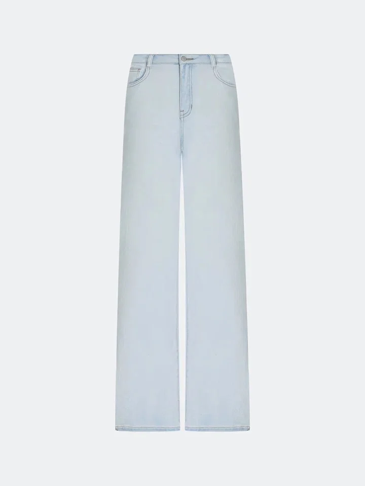 Джинсы Wide leg с акцентными лампасами, 46