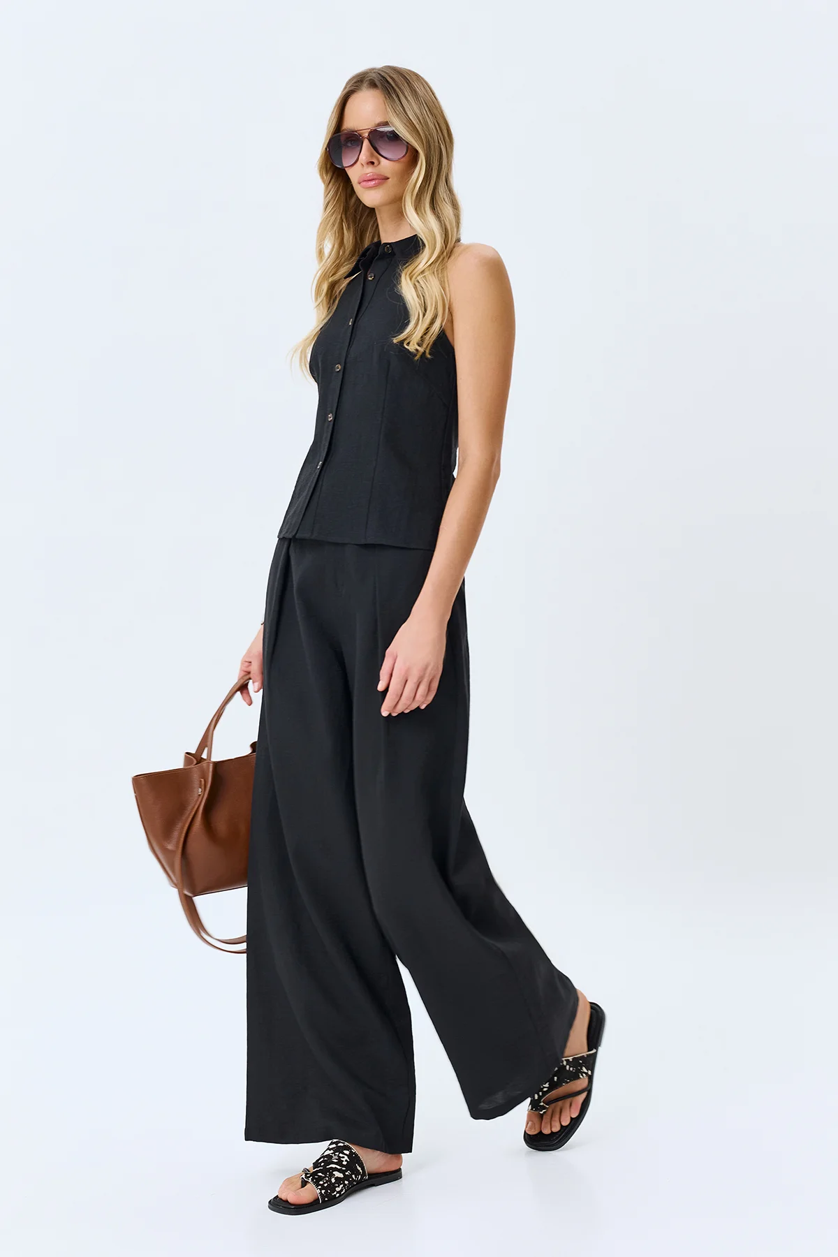 Приталенная блузка с корсетной шнуровкой, 50