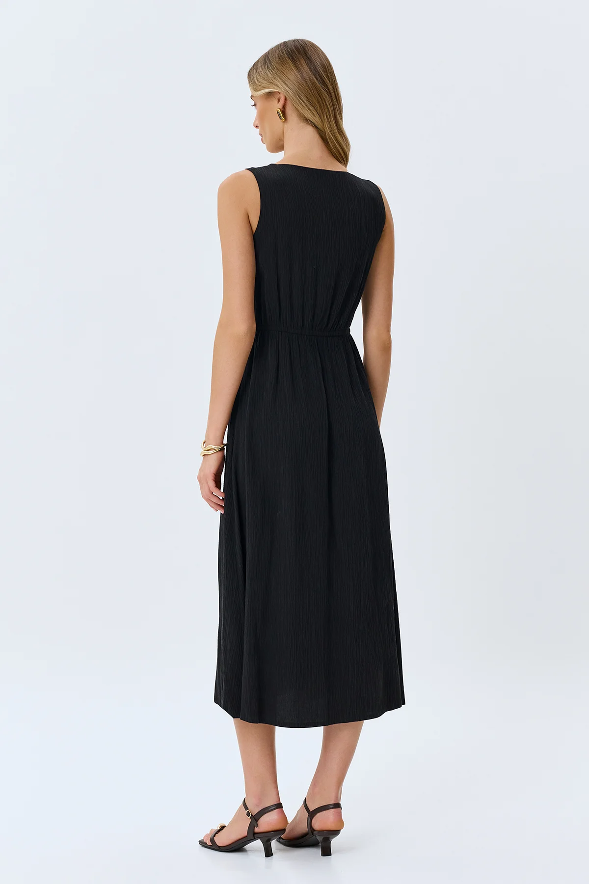 Платье из фактурного тенселя, 42