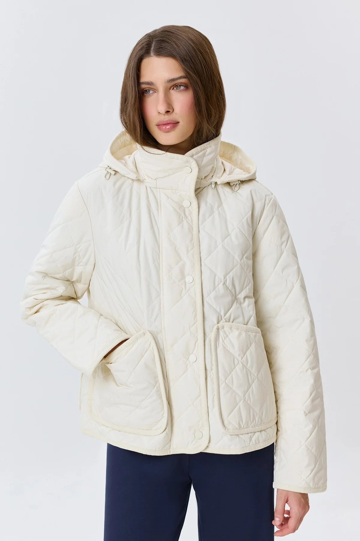 Куртка с ромбовидной стежкой, 42