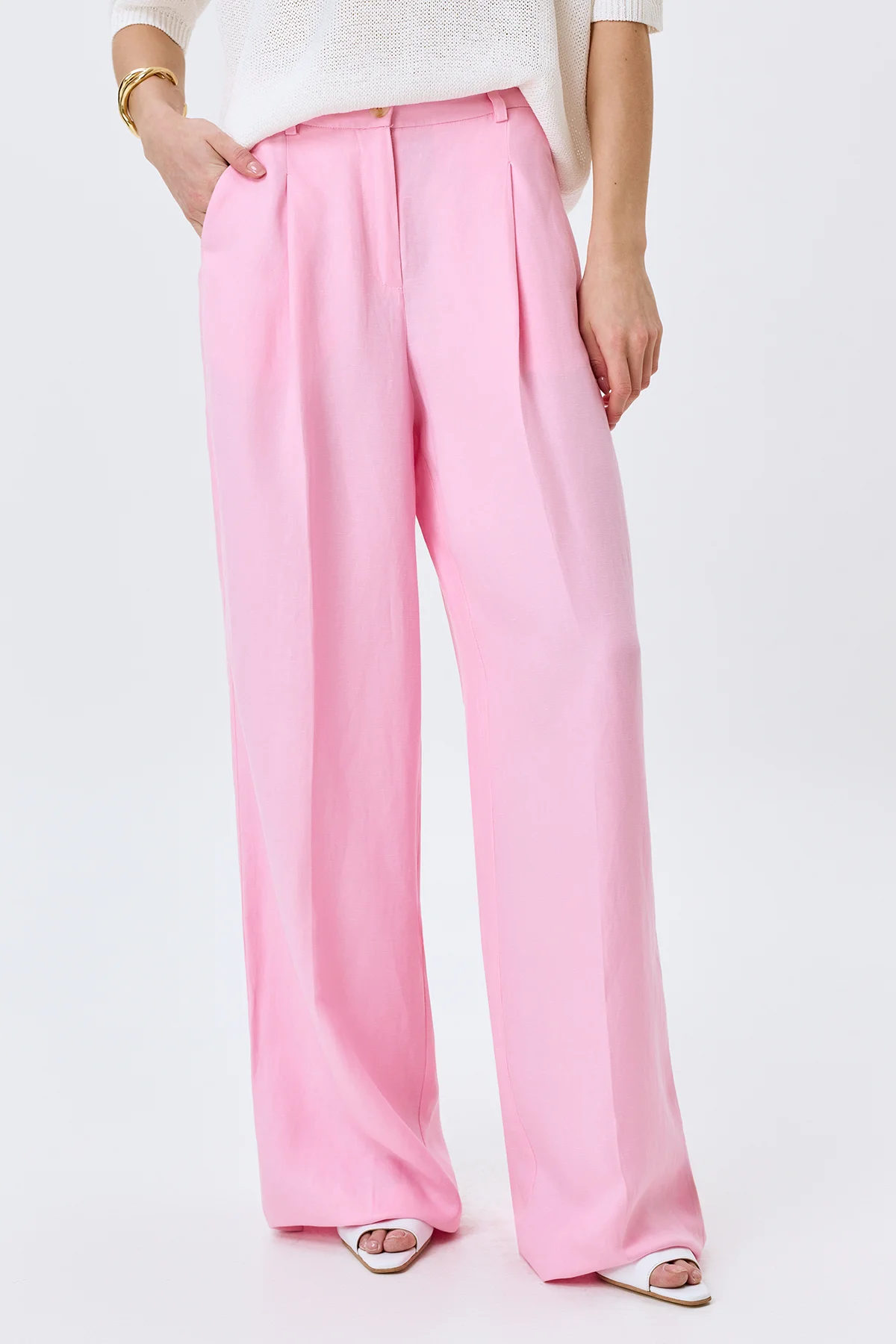 Яркие брюки из тенселя, 42