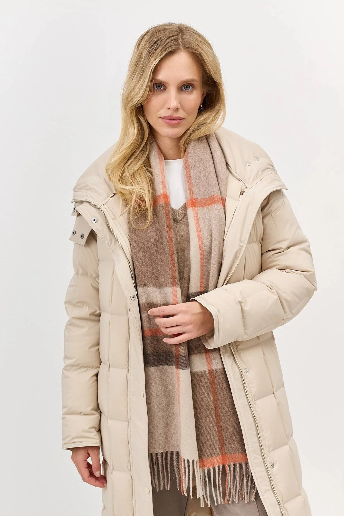 Шерстяной шарф в клетку, One