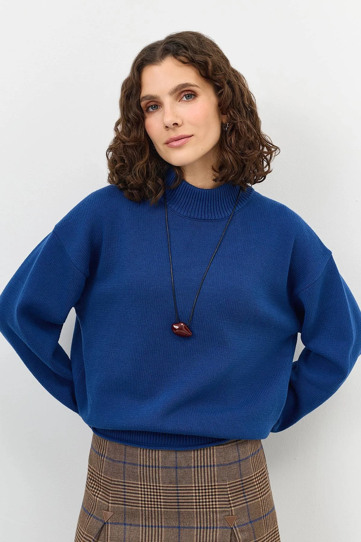 Яркий джемпер из смесового хлопка, 40