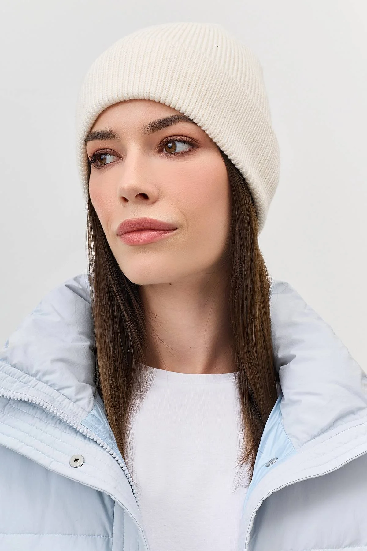 Шапка бини в мелкий рубчик, One