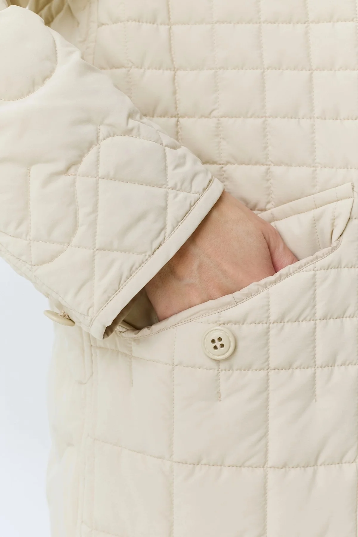 Двустороннее пальто с абстрактной стежкой, 48